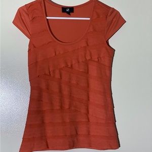 IZ Byer - Orange layered top - small